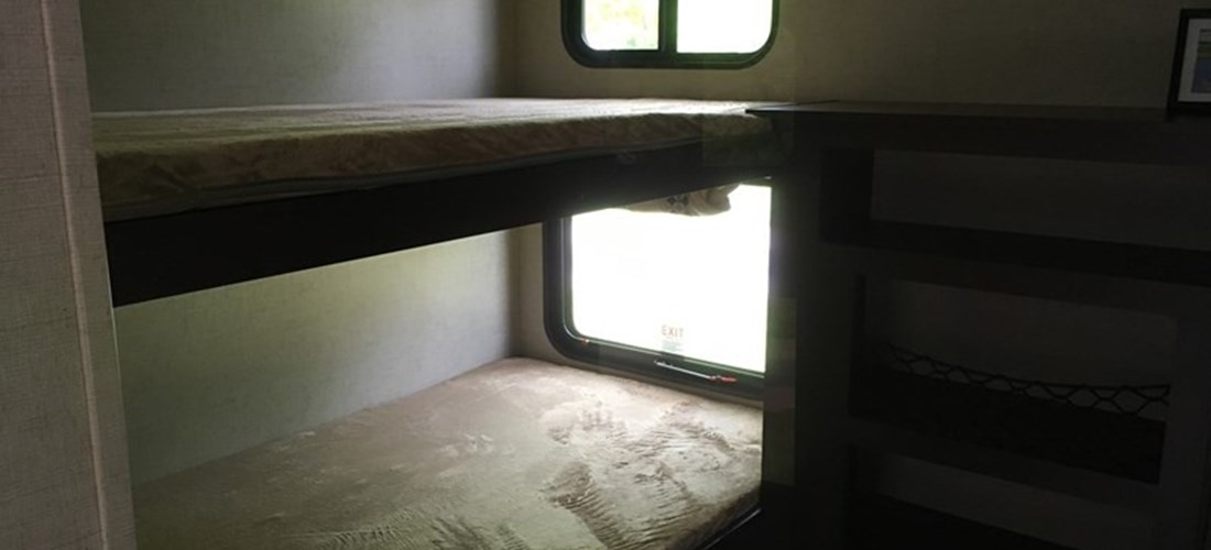 Rental trailer 83A bunk bed.