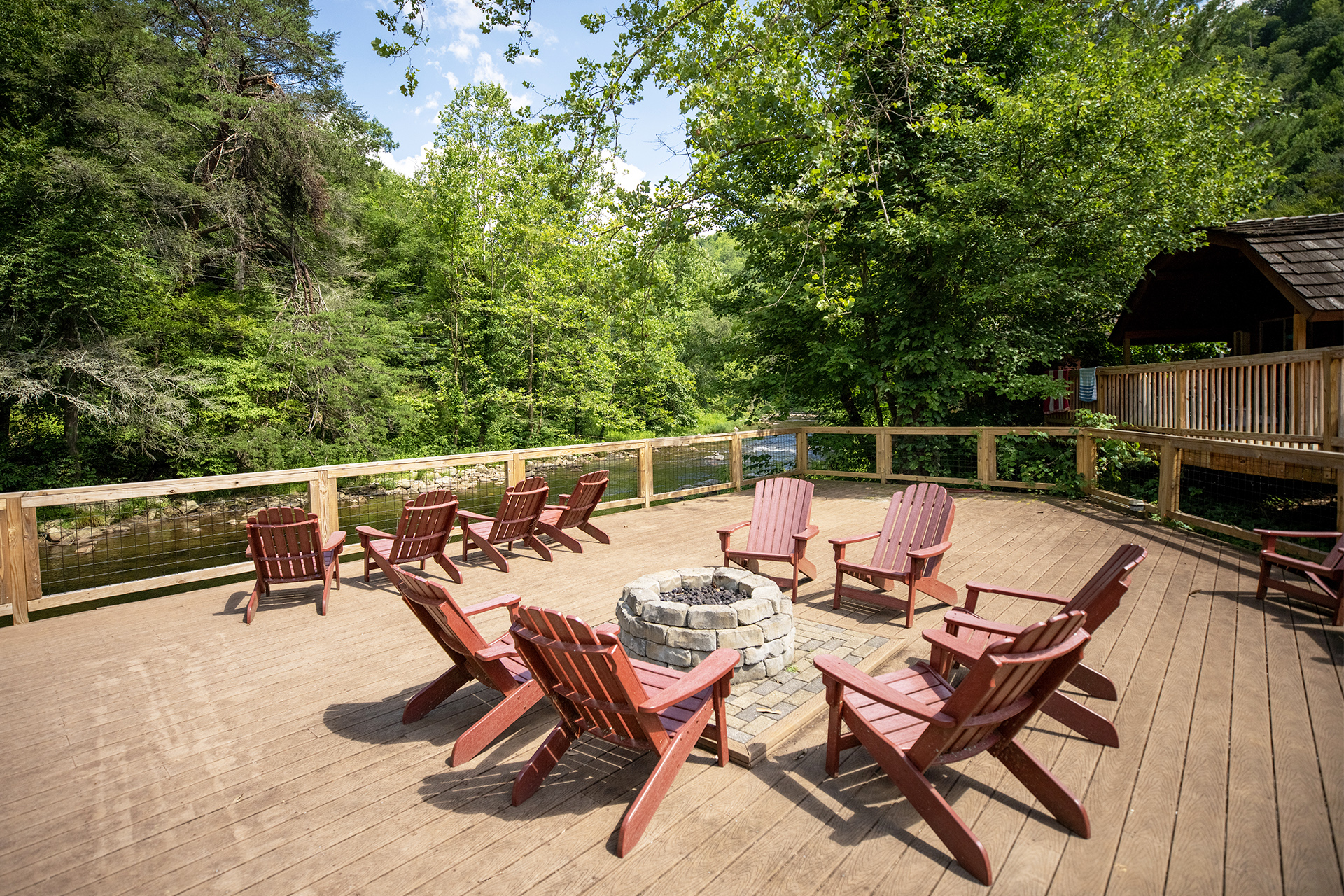 Community Deck with Gas Fire Pit