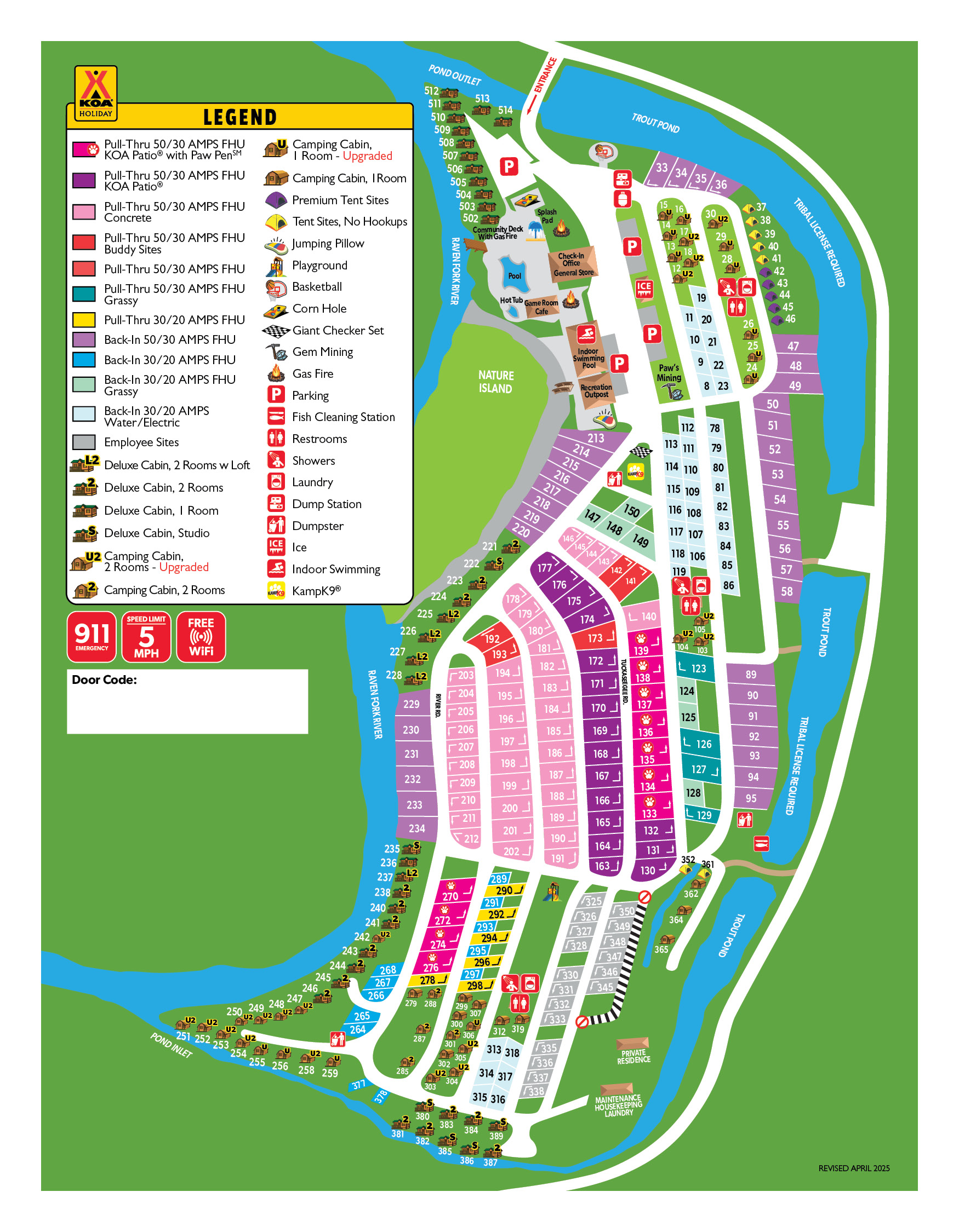 Campground Site Map