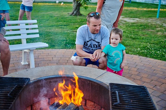 Campsite Fire Pits and a Community Fire Pit