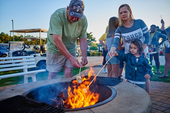 Gather at our community fire pit.
