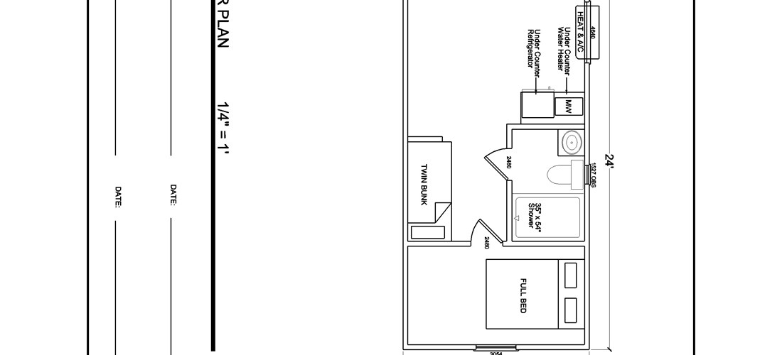 Floor Plan of Cabins 1 and 2