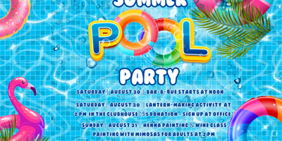 Local Festivals + Our End-of-Summer Pool Party!!
