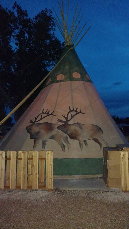 Nighttime in the teepee