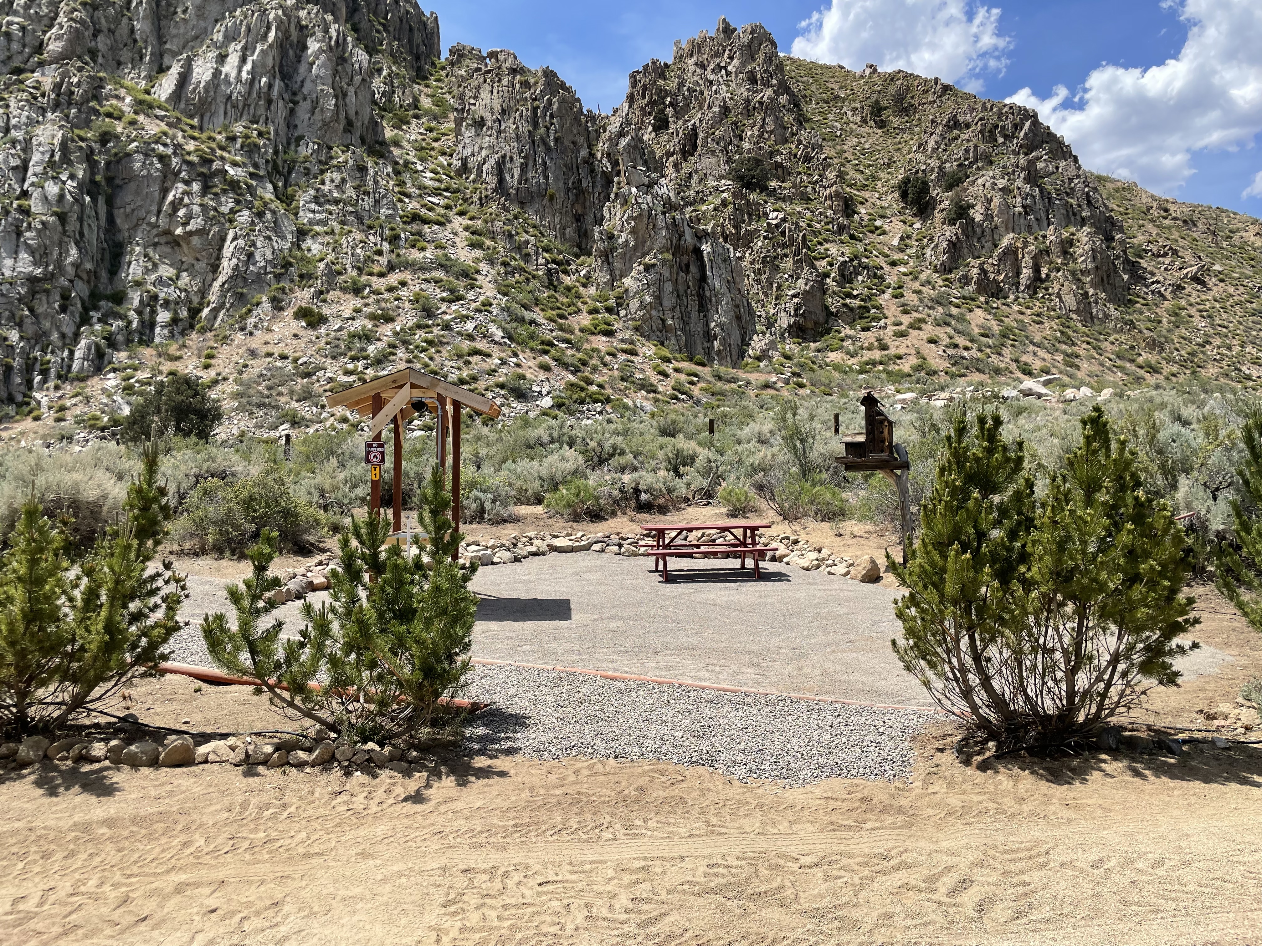 Individual Tent Site, Water & Electric, Sand Tent Pad Pictures