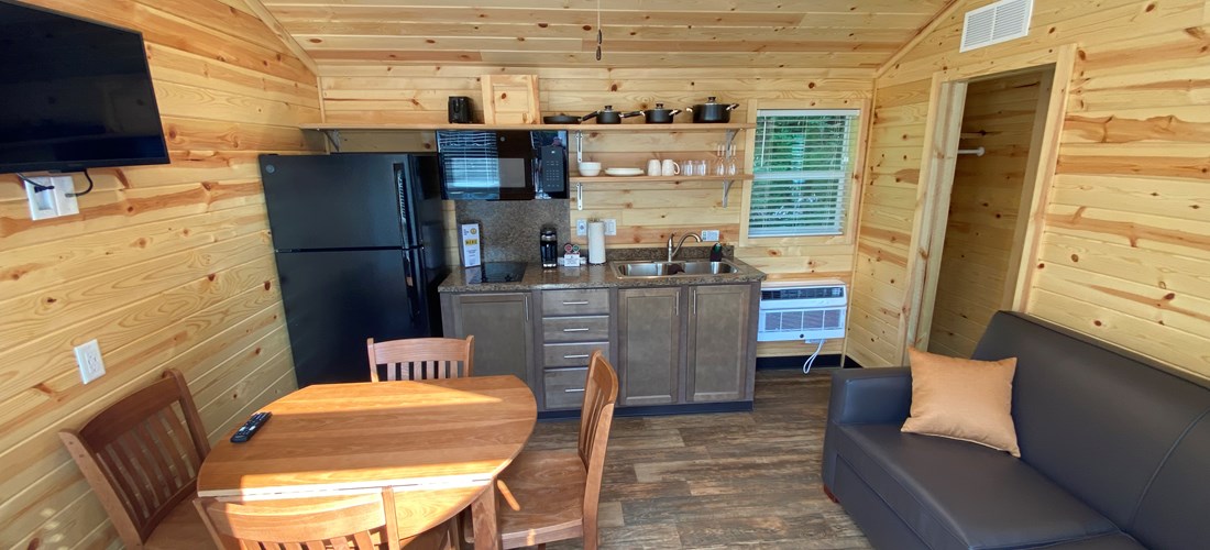 Deluxe cabin living area