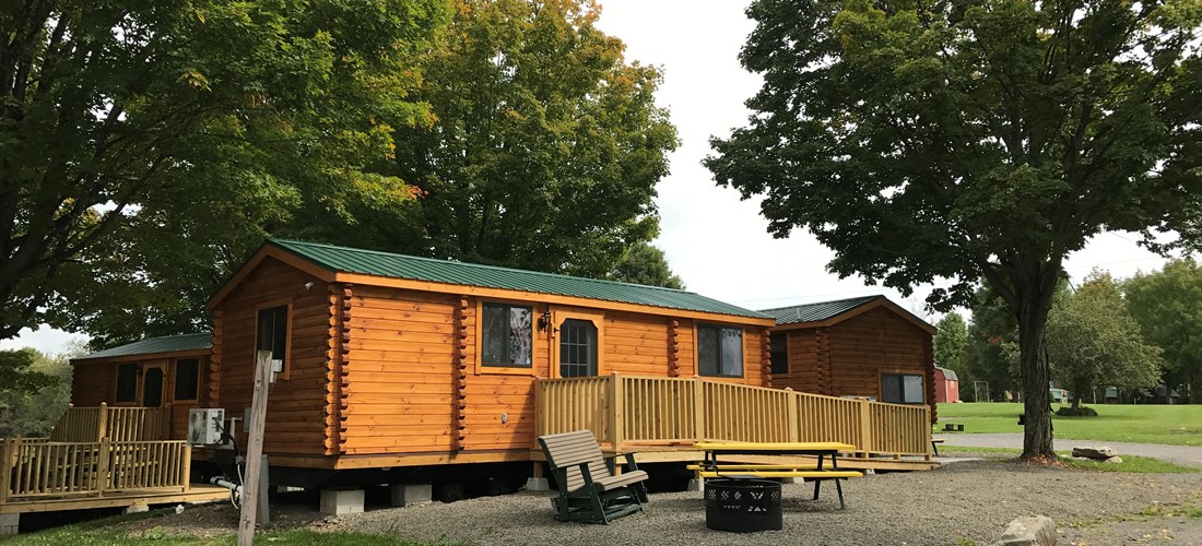 A cluster of deluxe cabins, perfect for reunions