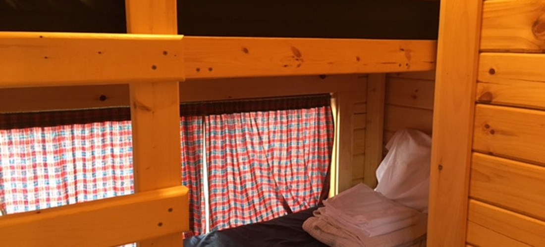 Bunk room in the deluxe cabins - a perfect space for the little guys.