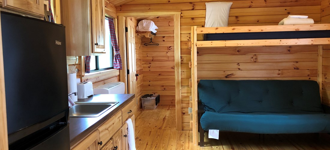 Mobility friendly Deluxe Cabin living area