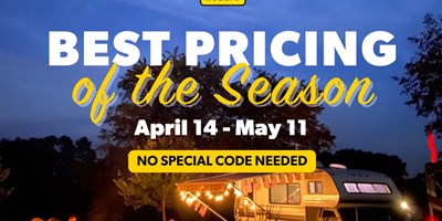 Spring Camping has the Best Pricing of the Whole Season