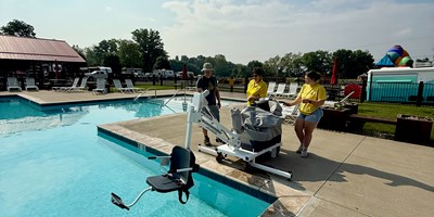 Accessible Swimming Experience at Coshocton KOA