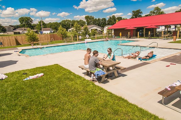Hang out with friends & family by our pool!