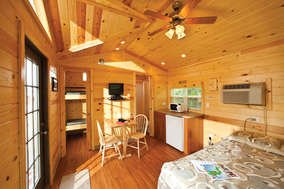 Inside deluxe studio cabin
