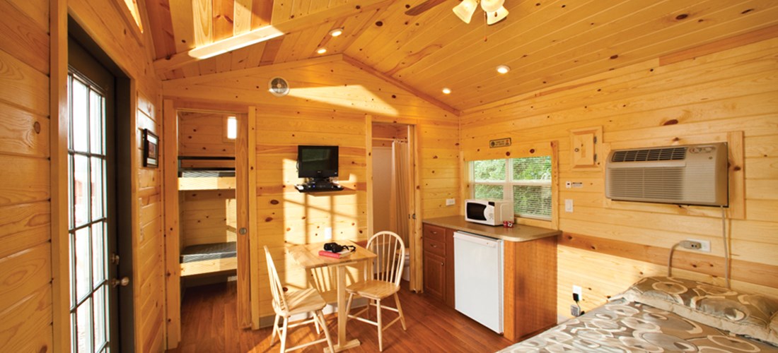 Inside deluxe studio cabin