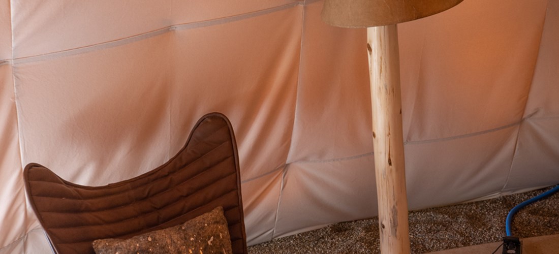 Inside teepee chair