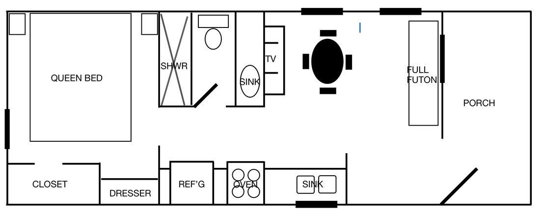 Deluxe cabin floor plan