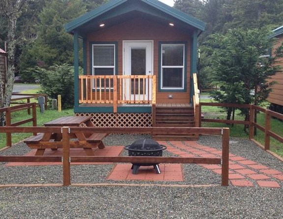 Our deluxe cabins are cozy, yet have all the amenities for more comfortable camping!