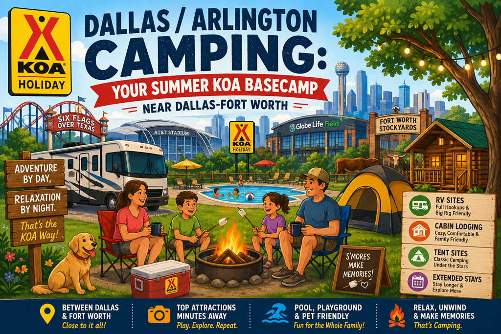 Dallas / Arlington Camping: Your Summer KOA Basecamp