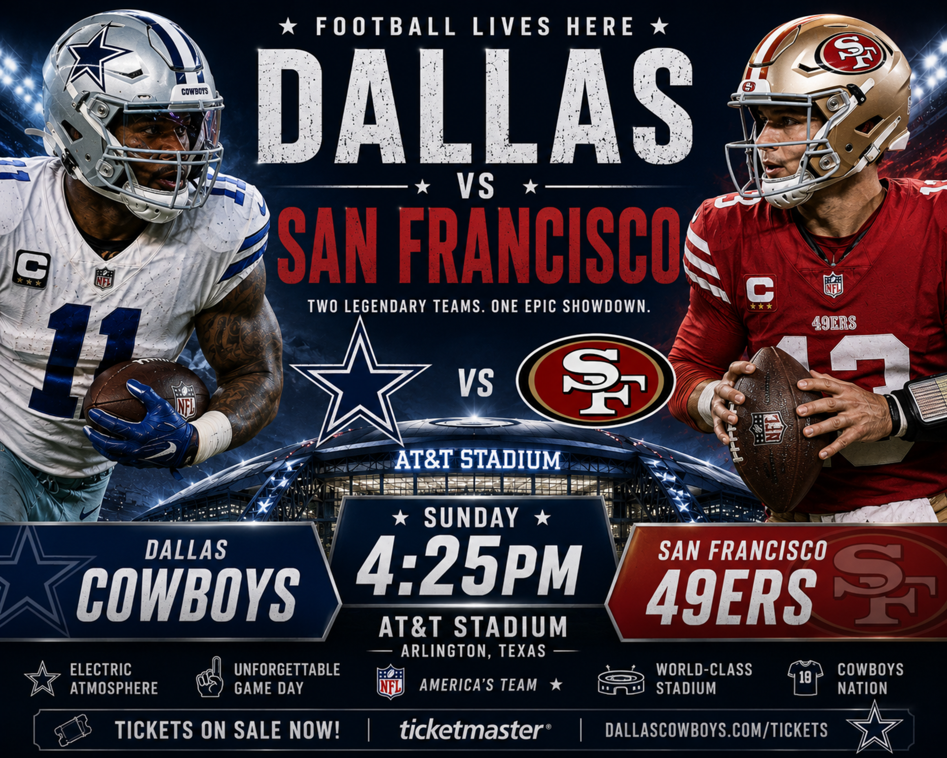 Dallas VS San Francisco AT&T Stadium 4:25pm Photo
