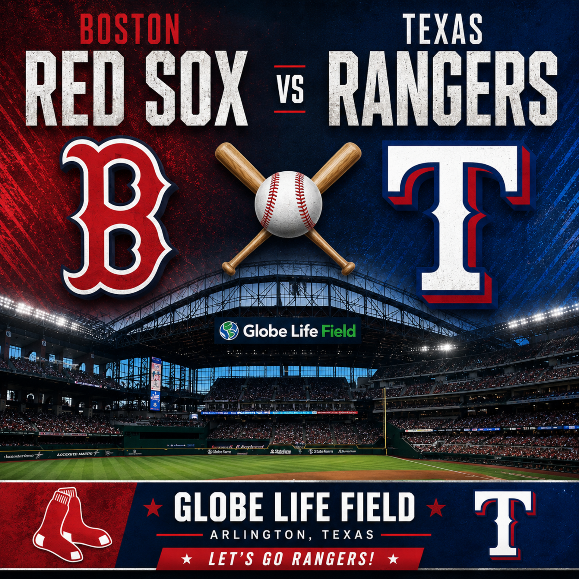 Boston Red Sox at Texas Rangers - Globe Life Field Photo