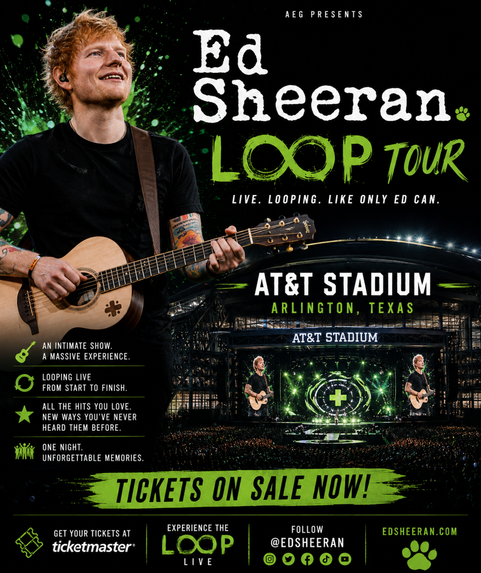 AT&T Stadium Ed Sheeran: Loop Tour Photo