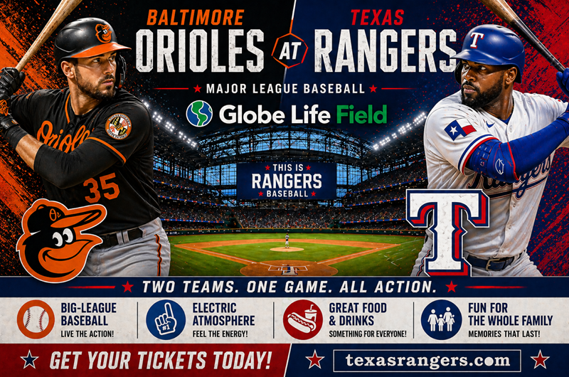 Baltimore Orioles at Texas Rangers Photo