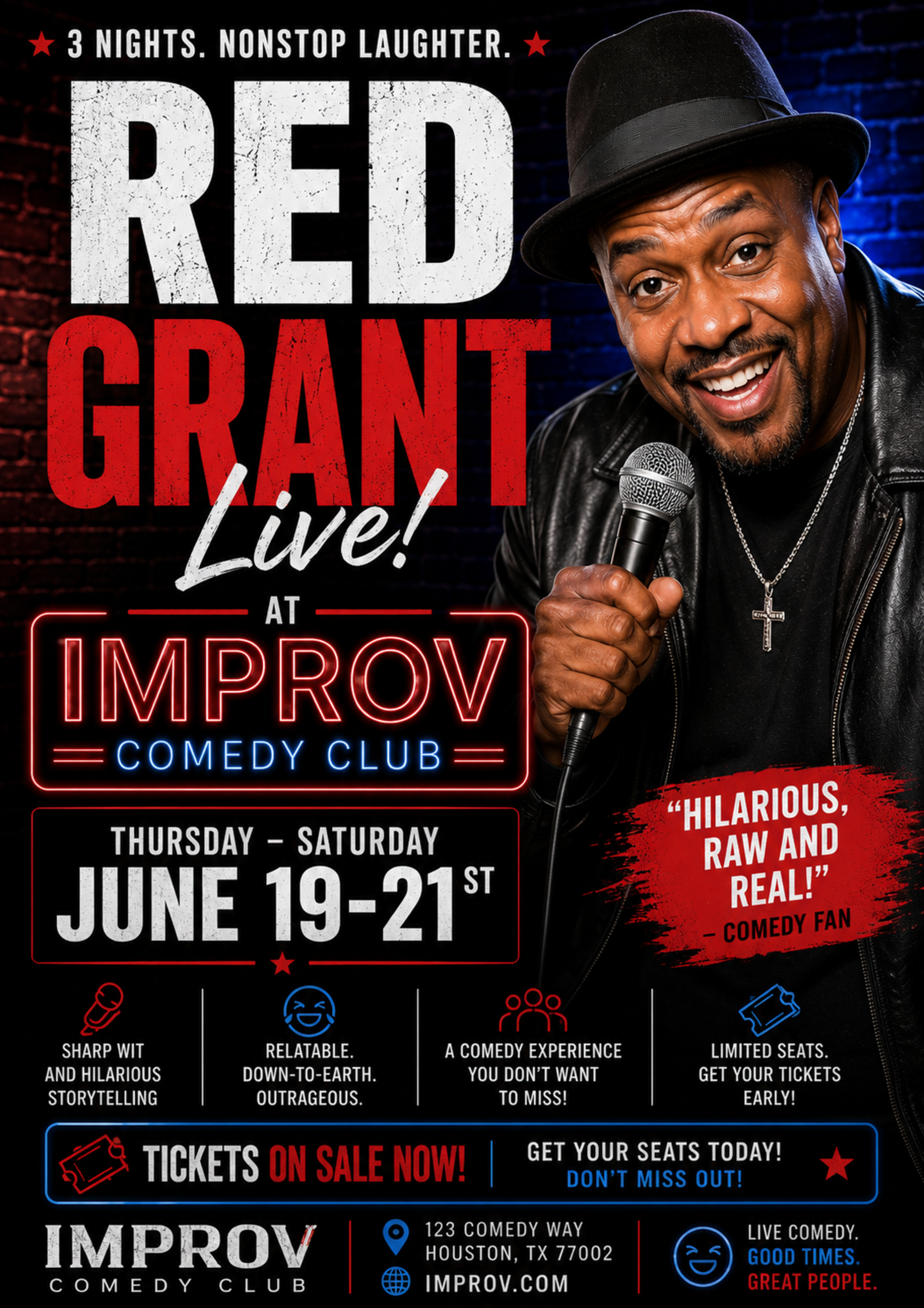 Red Grant June 19-21st Improv Comedy Club Photo