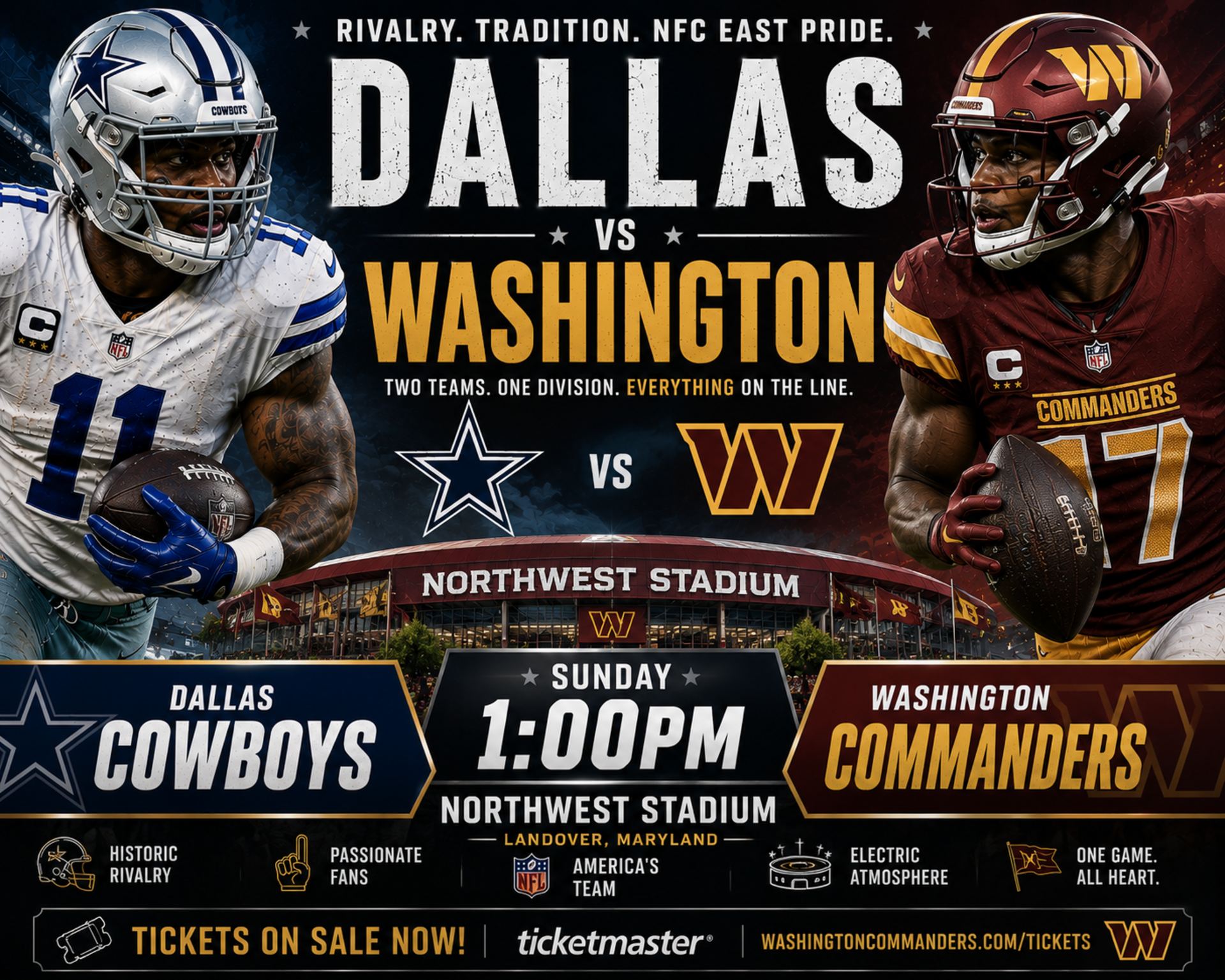 Dallas Vs Washington Northwest Stadium Photo
