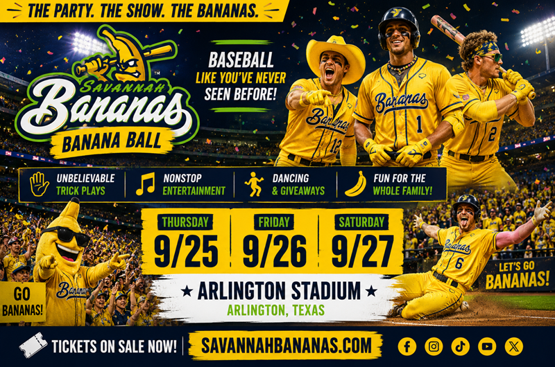 Savannah Bananas Banana Ball at Arlington Stadium Photo