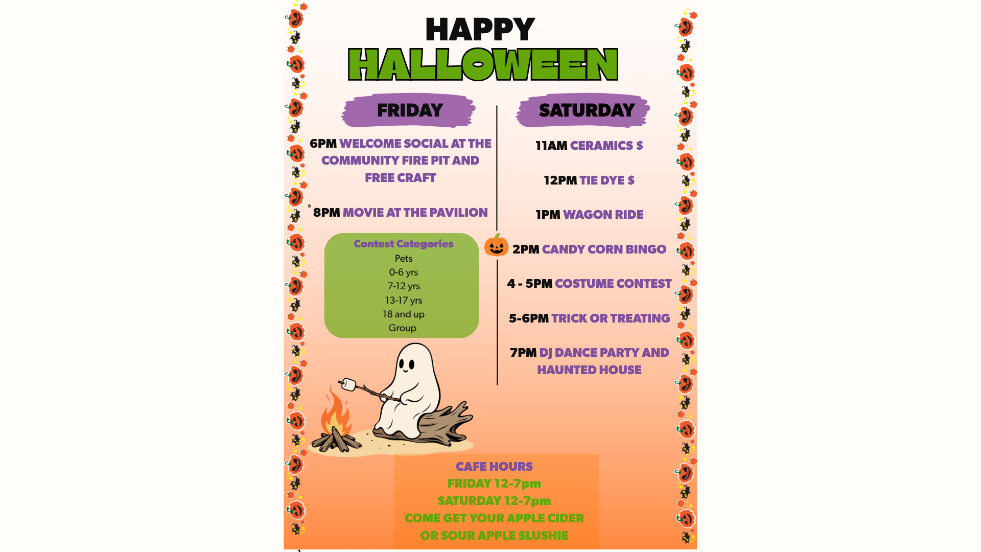 October Weekend event schedule Photo