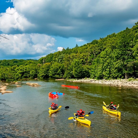 Canoeing, boating, and biking along the Delaware River