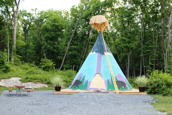 Teepee camping in the Poconos