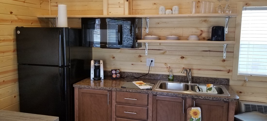 Deluxe Cabin #1 Kitchen
