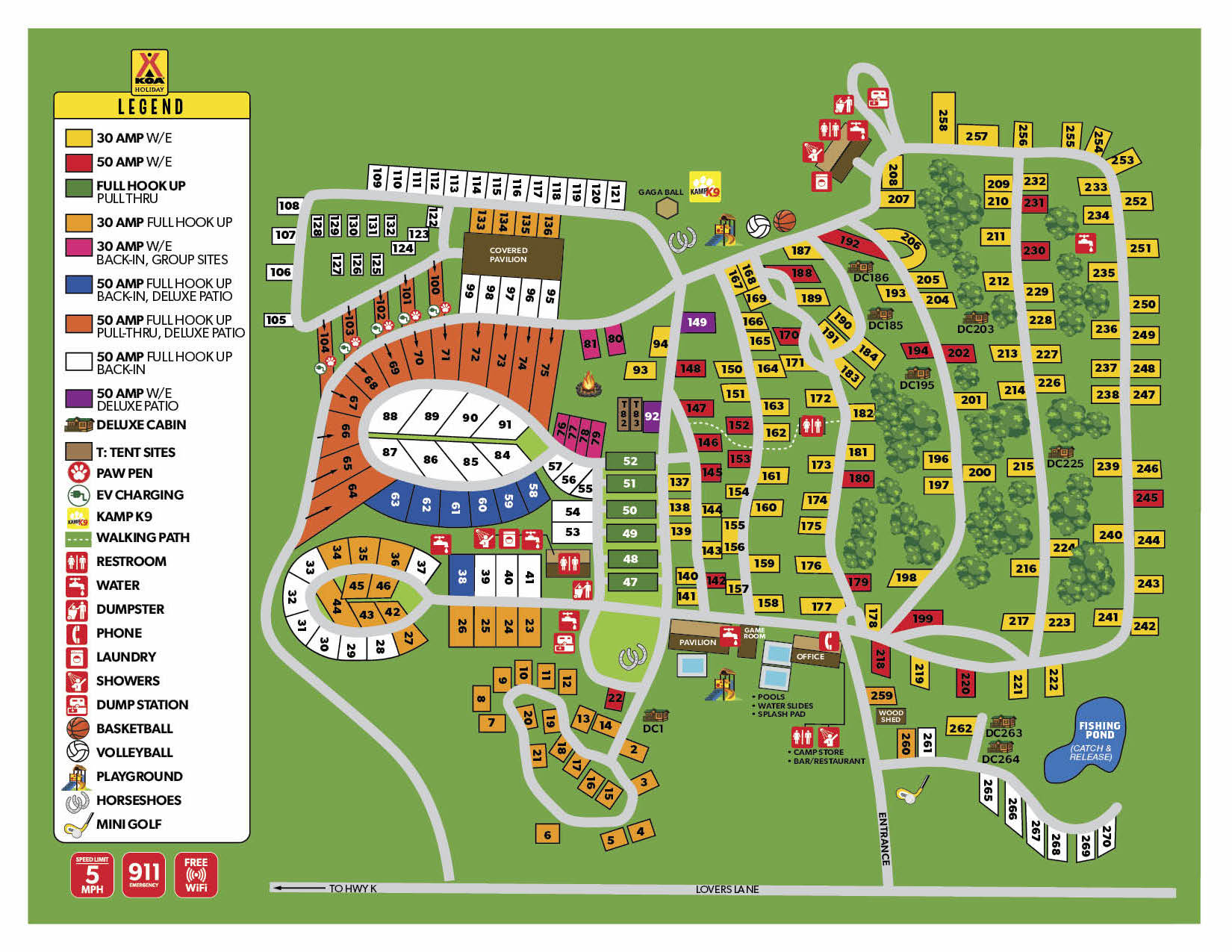 Door County Koa Map Campsite Map | Door County, Wisconsin | Koa