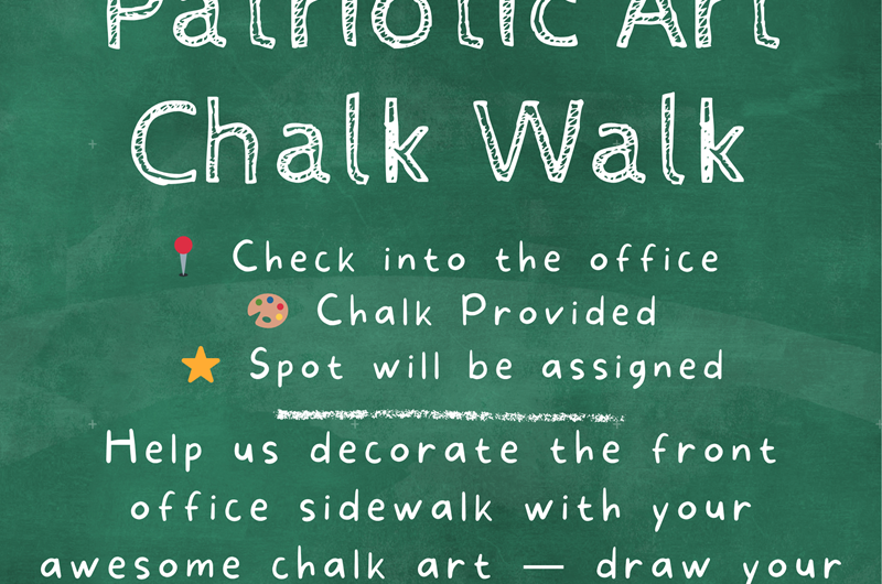 Patriotic Chalk Art Walk Photo