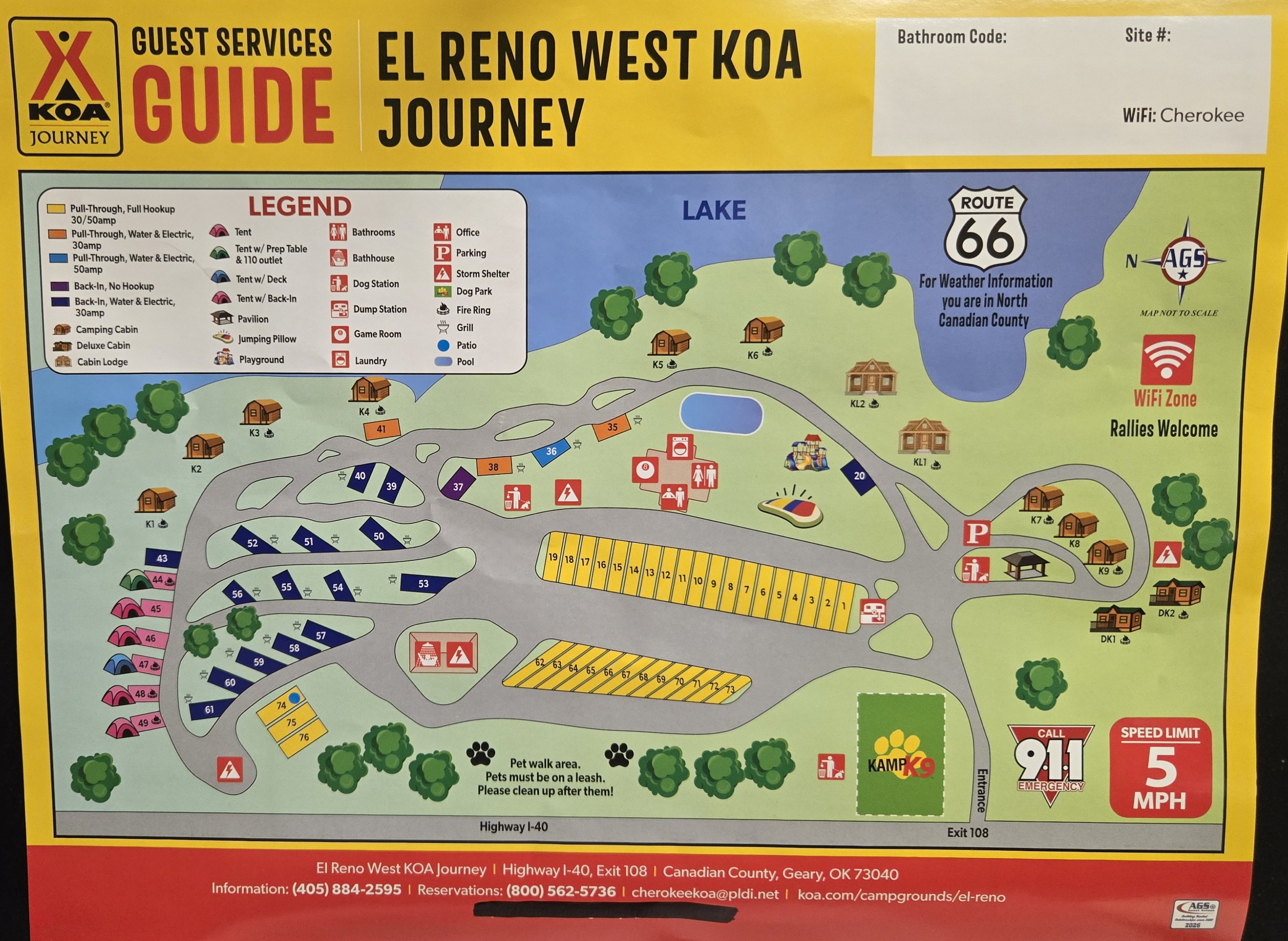 Campground Site Map