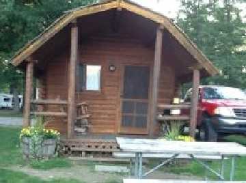Lakefront one room camping cabin