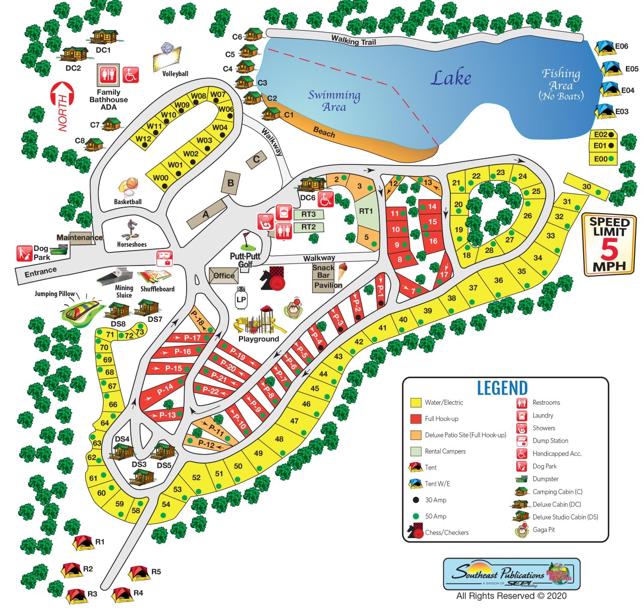 Emmett, Michigan Campground Map | Emmett KOA Holiday