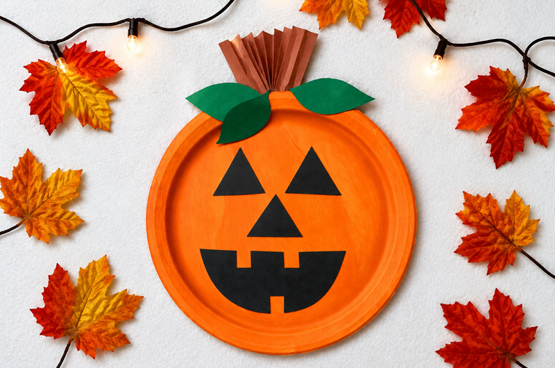 Paper Plate Pumpkin Photo