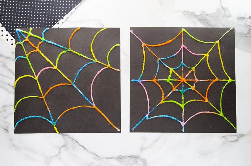 Puffy Paint Spider Webs Photo