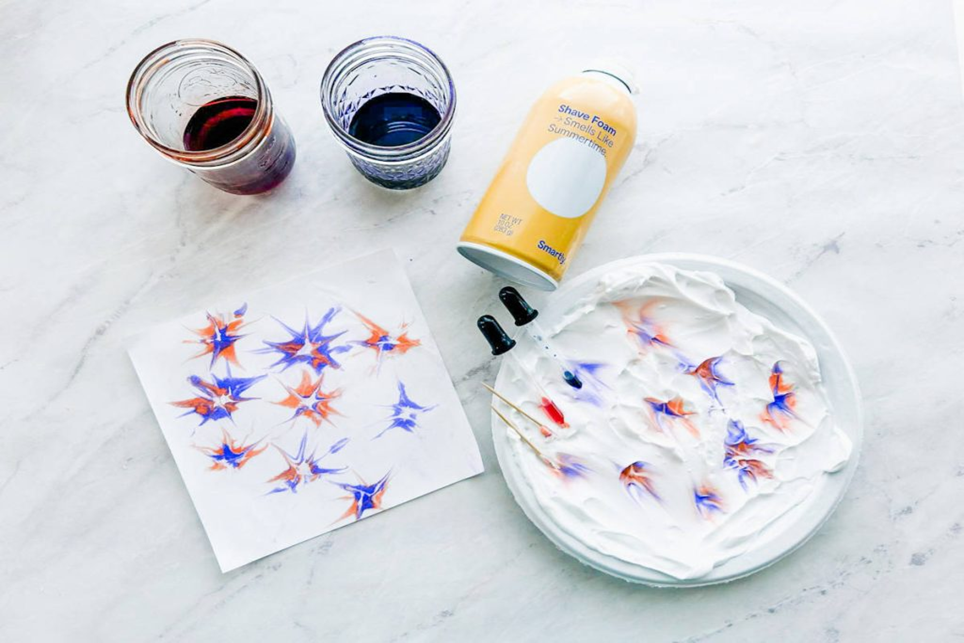 Shaving Cream Fireworks Photo