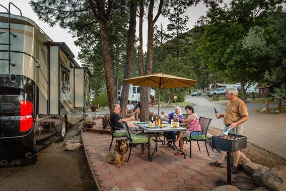 Deluxe Patio RV Site at the #1 RV Park in Flagstaff