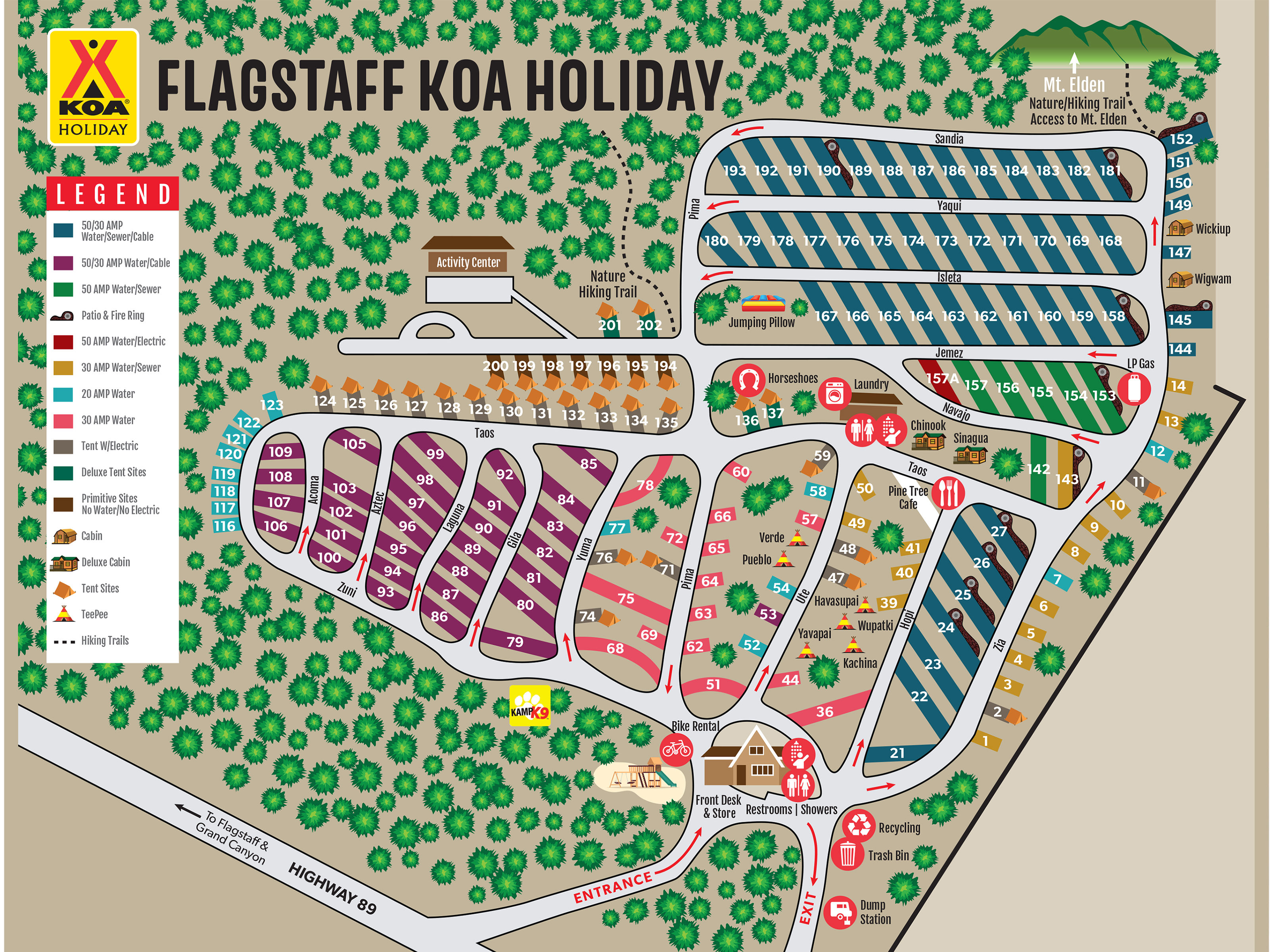 Flagstaff Arizona Camping Deals Flagstaff Koa 