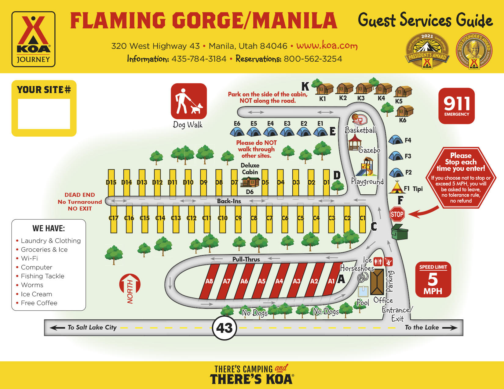 Gorge Campground Map