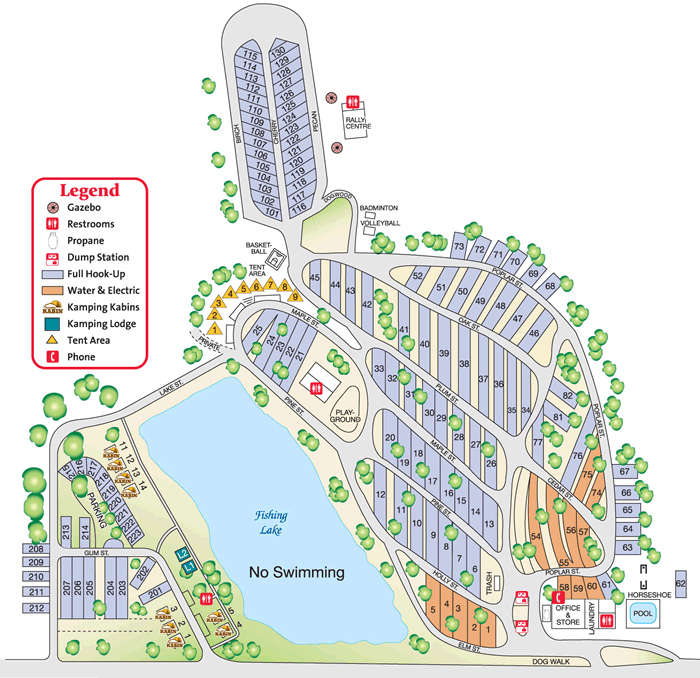 Campground Site Map