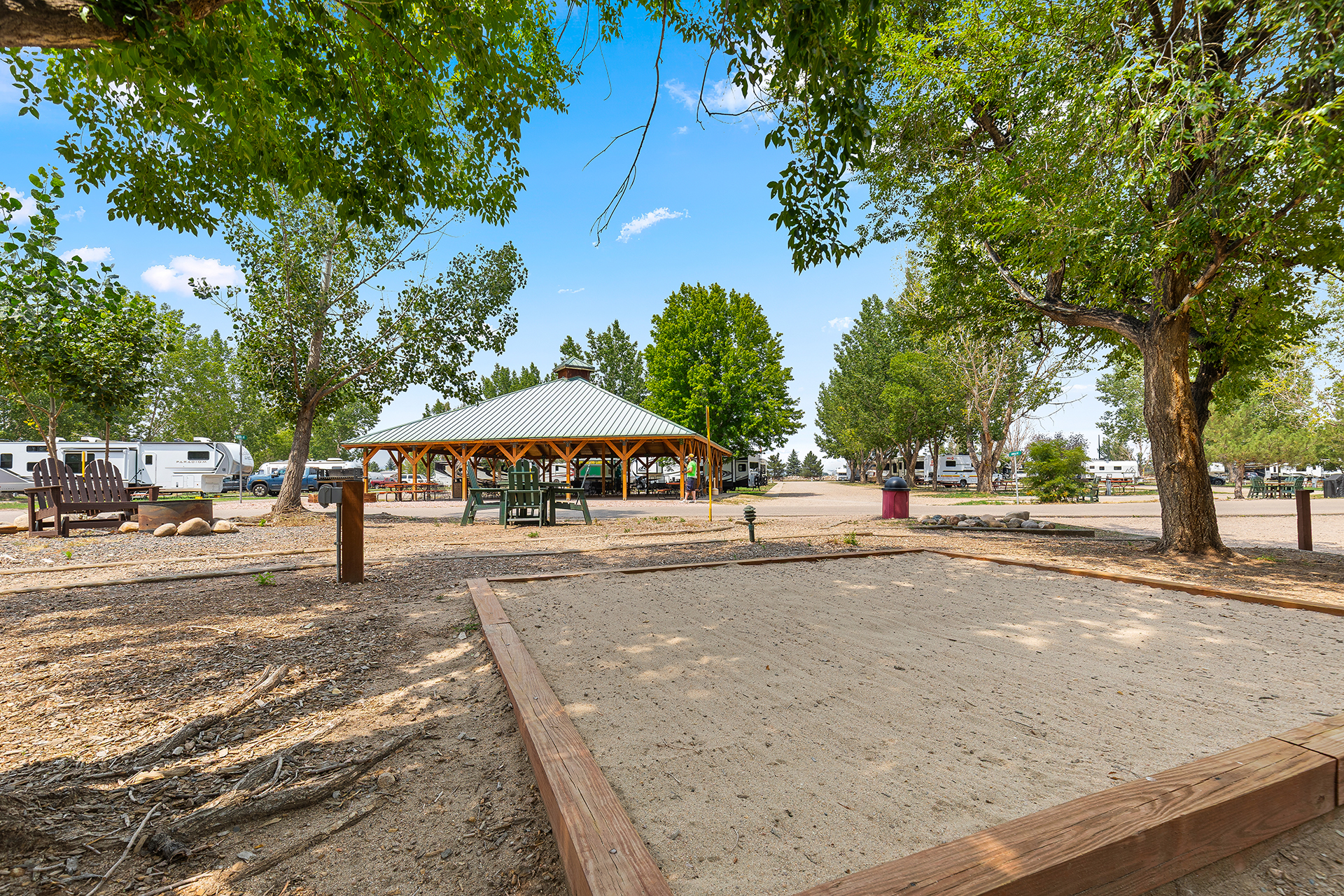 T02 - Tent Site, Water + Electric - Sand Tent Pad