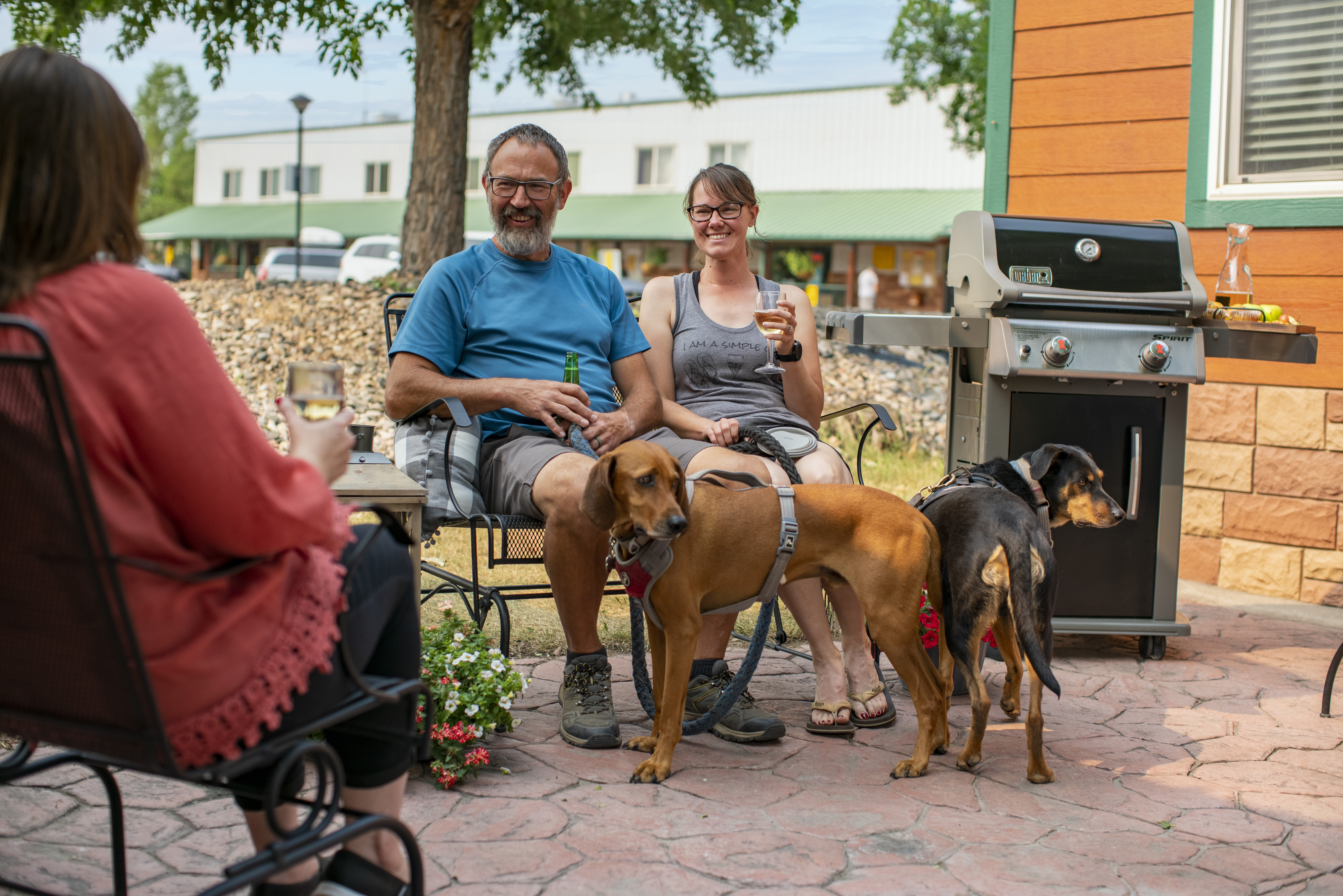 DLX Cabin Patio Couple