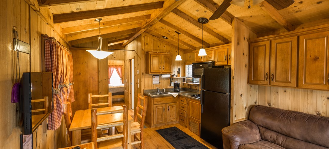 Inside view of hot tub lodge