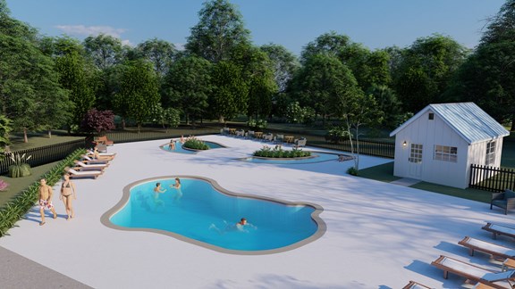 Adult Pool and Hot Tub Area
