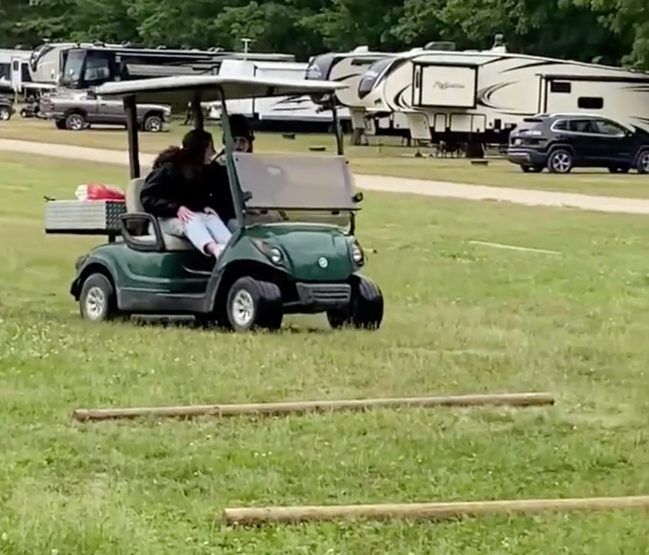 Blind Fold Golf Cart Challenge